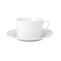 Base blanc 230cc de tasse à thé et soucoupe